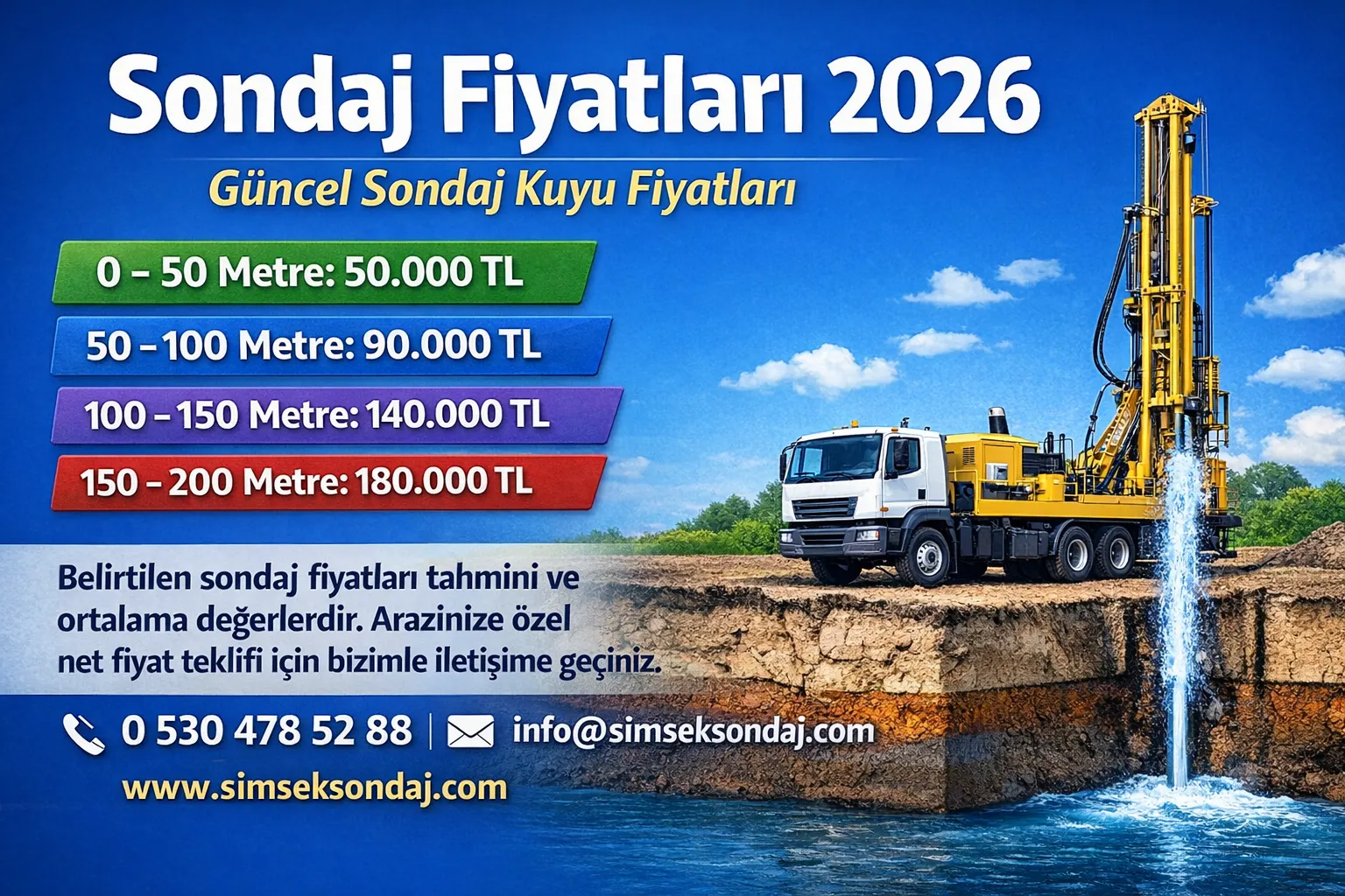 Sondaj Fiyatları 2026