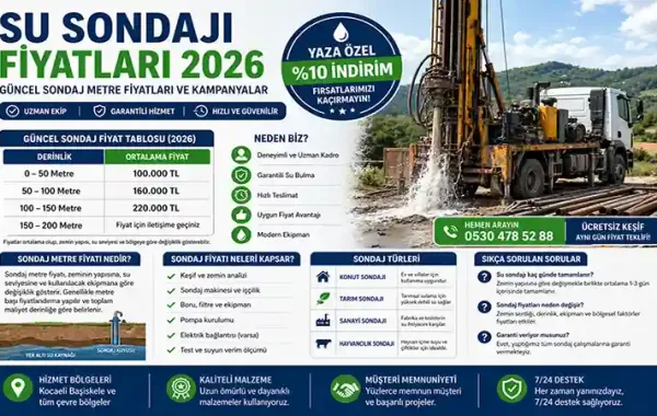 Su Sondajı Fiyatları 2026